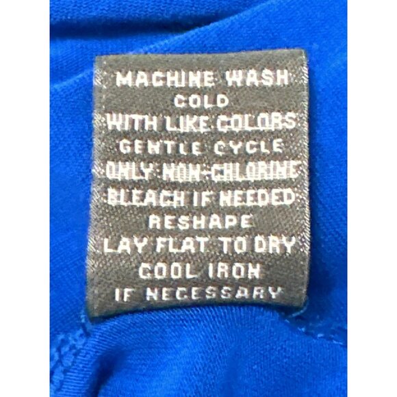 89th and Madison Small Blue Knit Chiffon Tank Top Lightweight Layer Blouse - Picture 9 of 10